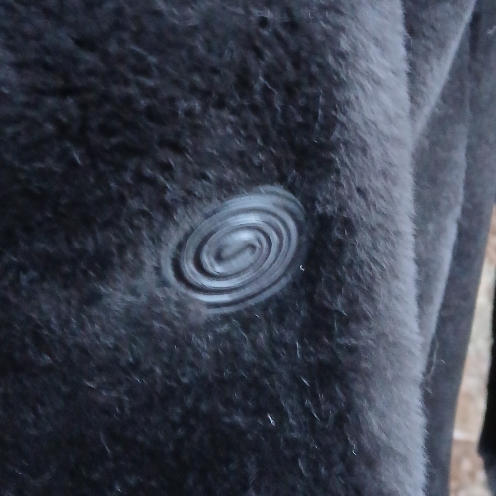 Donnybrook Faux Black/Brown Mink Coat Single Button Lined sz XS.  Mob Wife - Picture 3 of 16